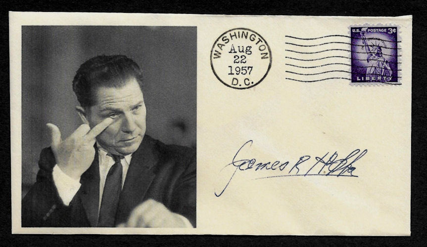Jimmy Hoffa collector\'s envelope w original period stamp 61 years old OP1342 Jimmy Hoffa collector\'s envelope w original period stamp 61 years old OP1342