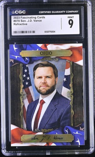 2023 Fascinating Cards #70 Sen. JD Vance Refractive CGC 9 MAGA TRUMP REPUBLICAN