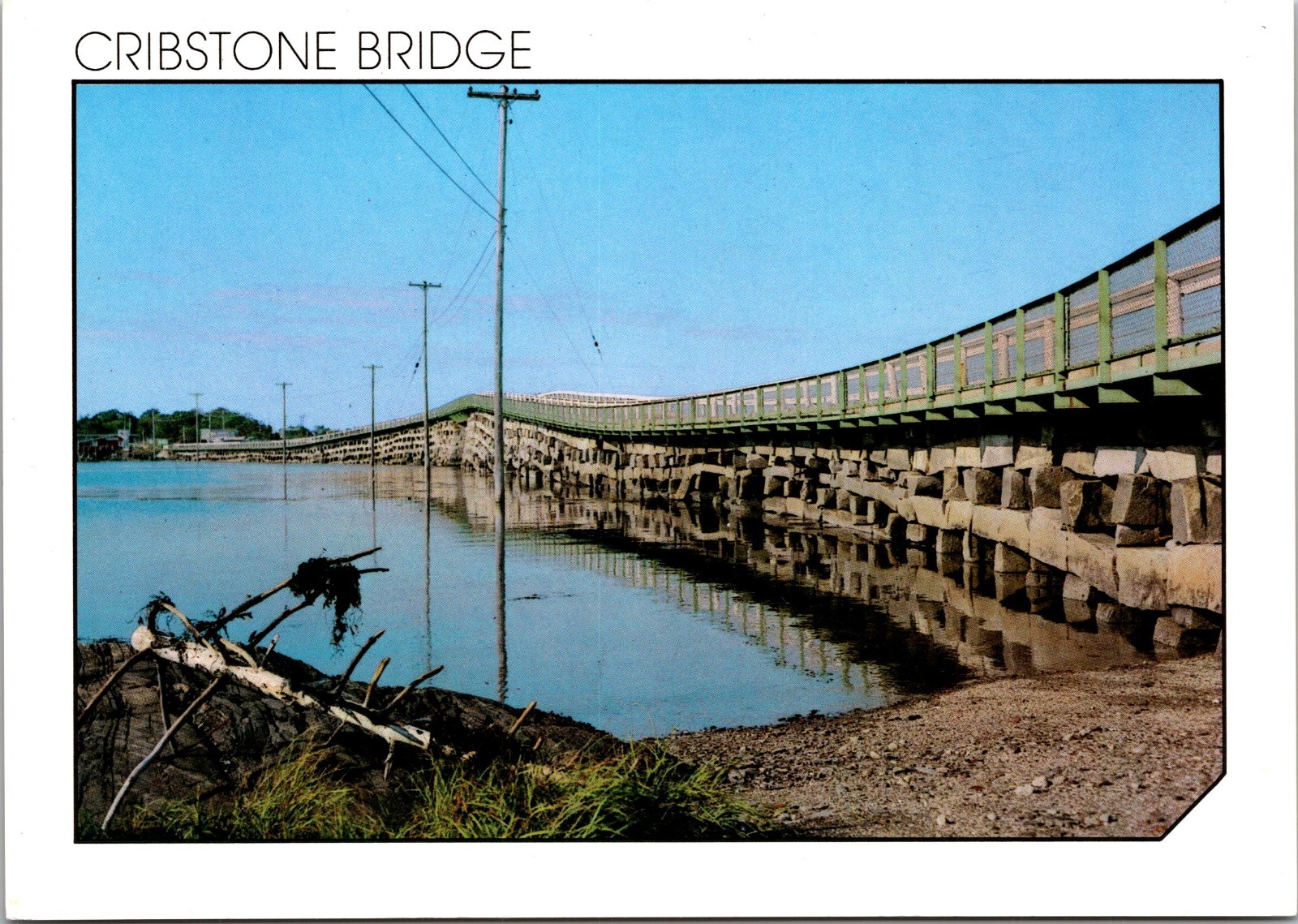 Postcard Bailey Island-Orr\'s Island Maine ME Cribstone Bridge