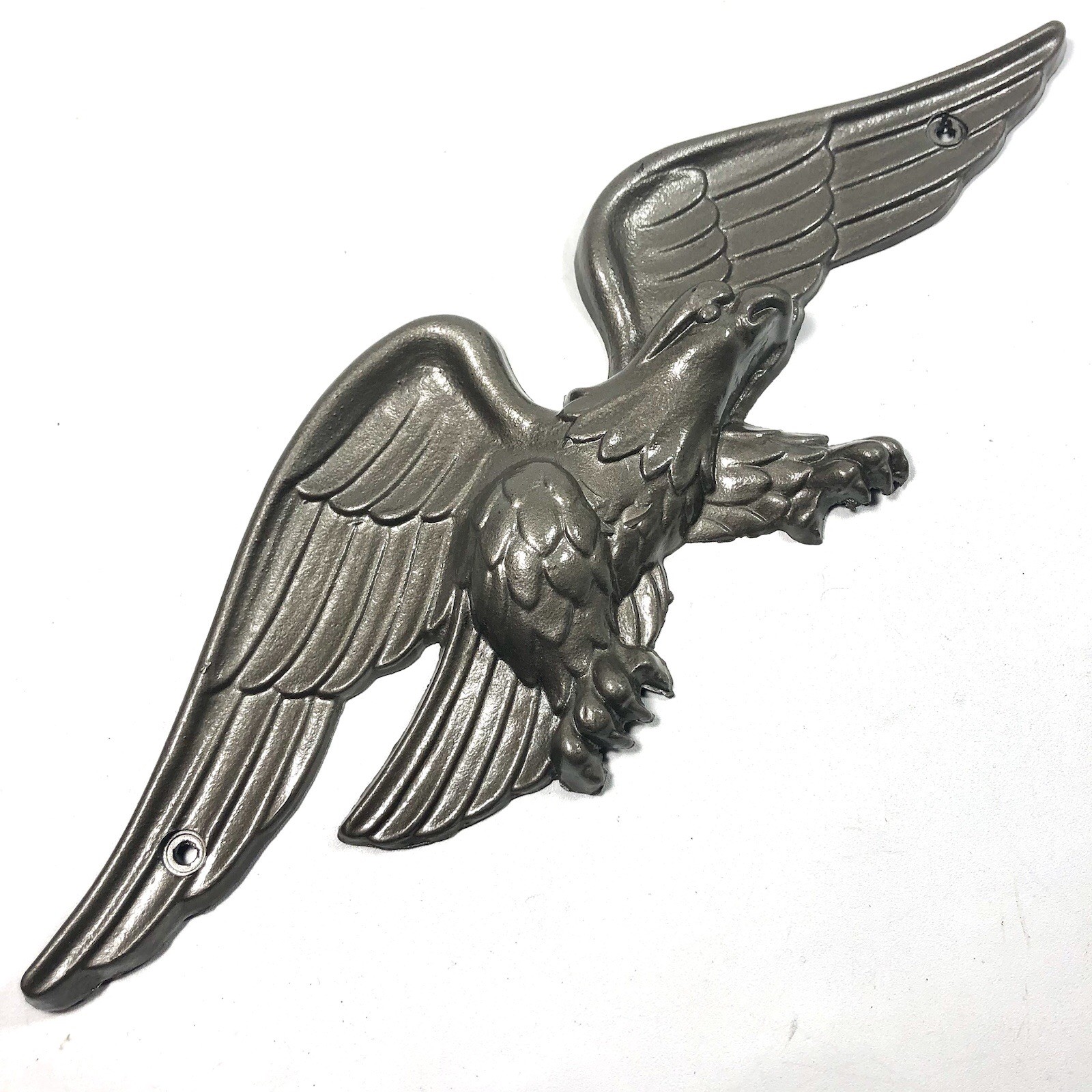 Vintage Antique Eagle Plaque Art Emblem Gunmetal Finish Plastic 13 Inch New
