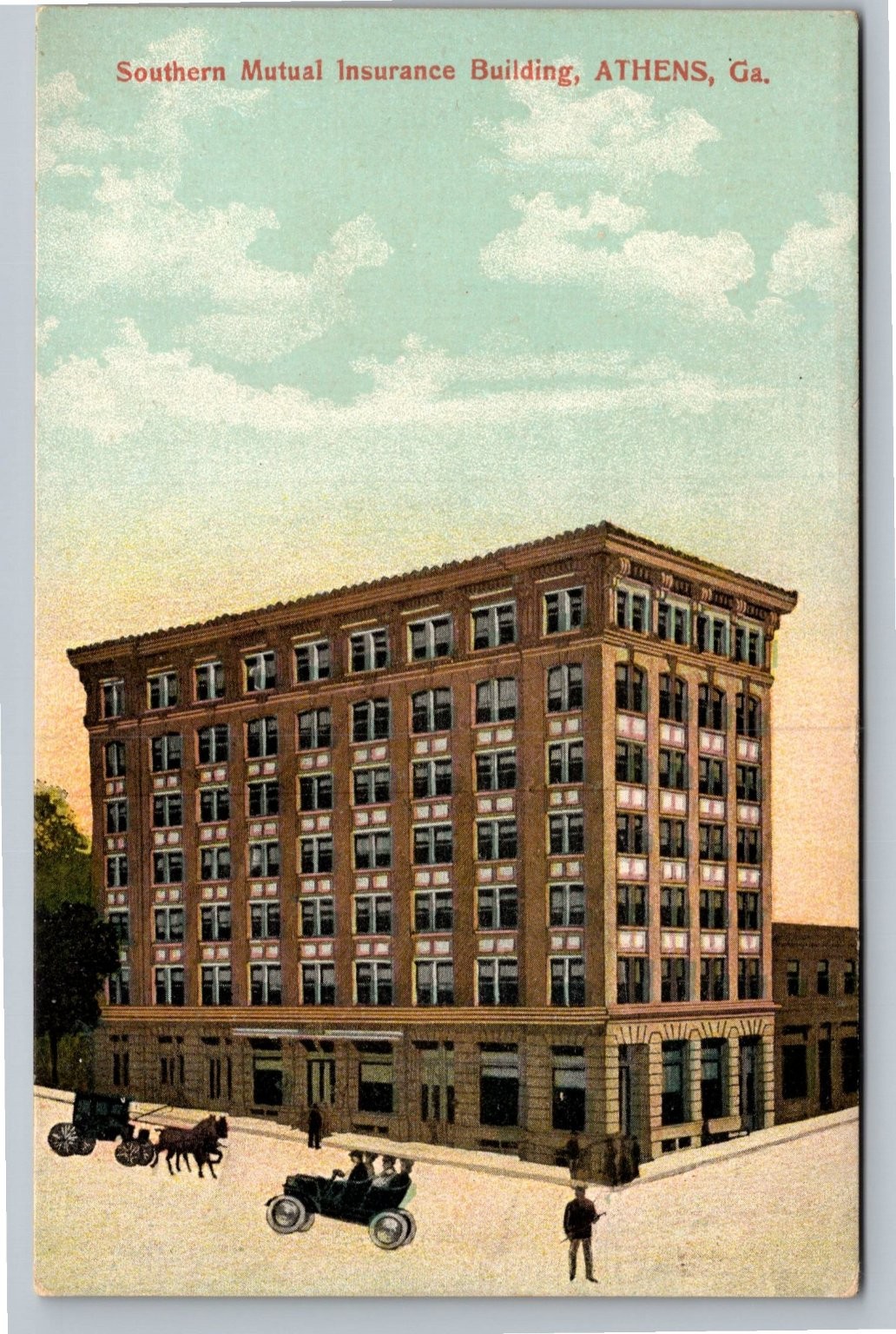 Athens GA Southern Mutual Insurance Building Postcard c1910 German Made Athens GA Southern Mutual Insurance Building Postcard c1910 German Made
