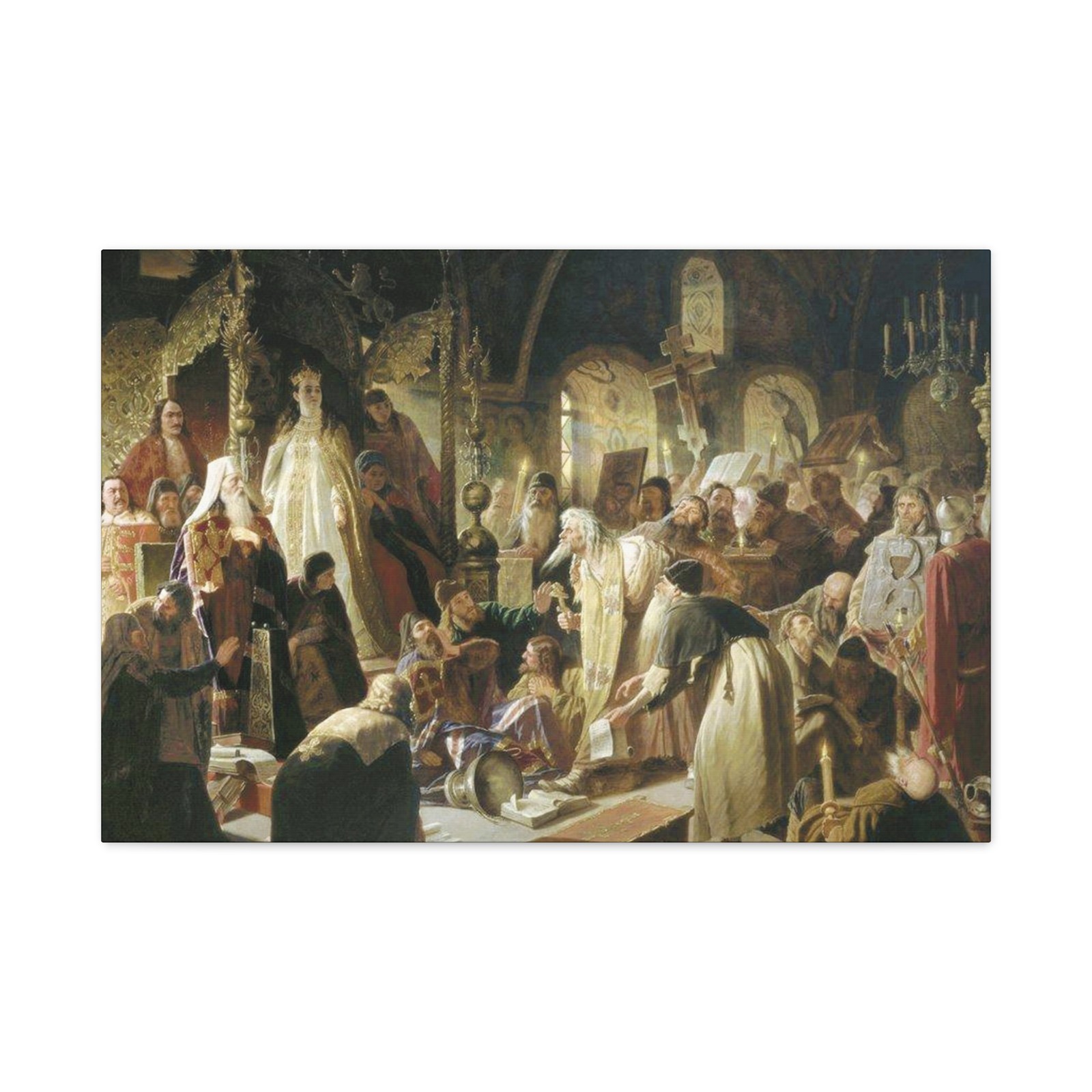 Vasily Perov - Nikita Pustosviat, Dispute - Canvas Wall Art