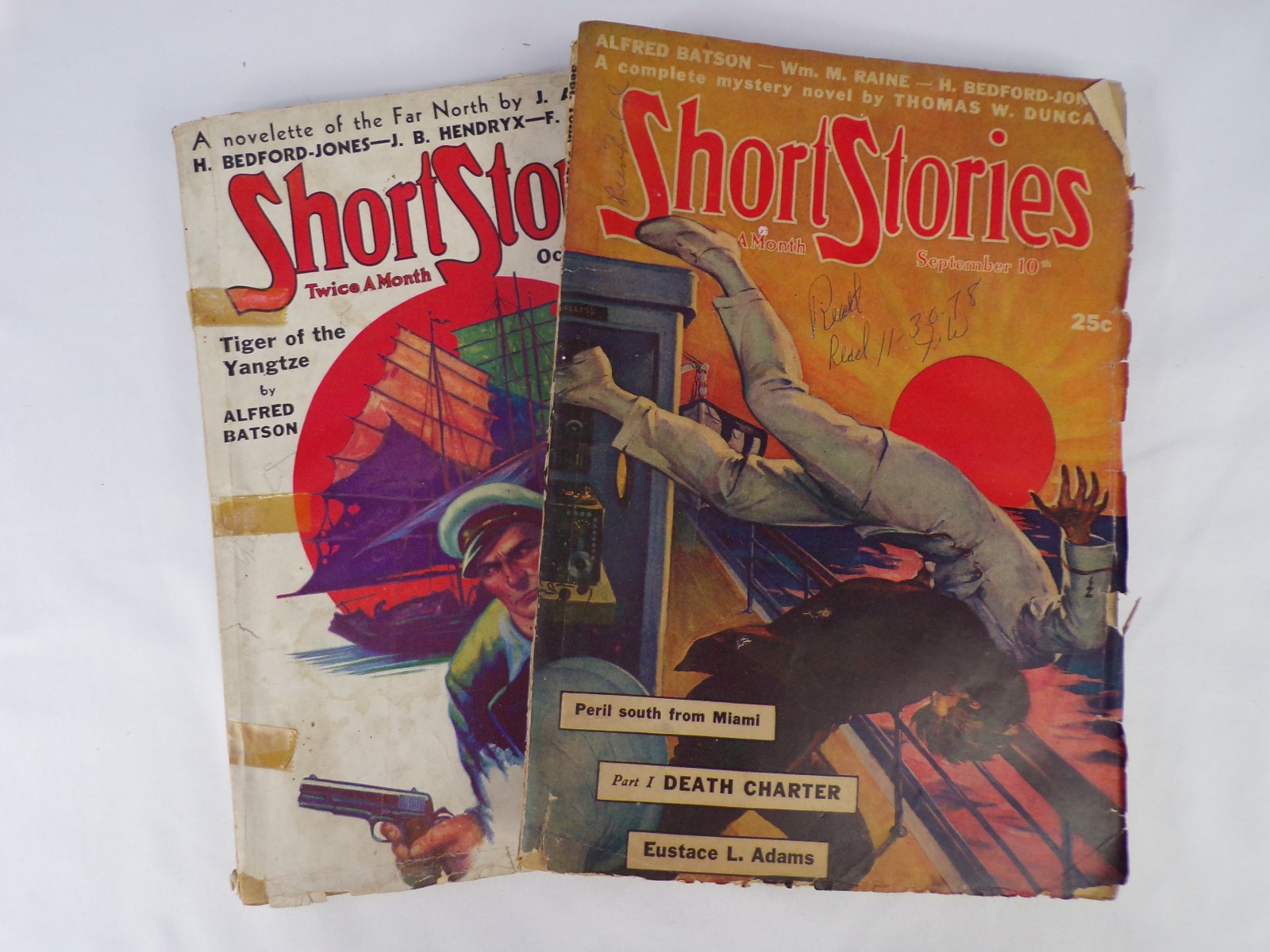 Two Vintage Short Stories Pulp Magazines Classic Oct 25 1937 & Sept 10 1942 J26
