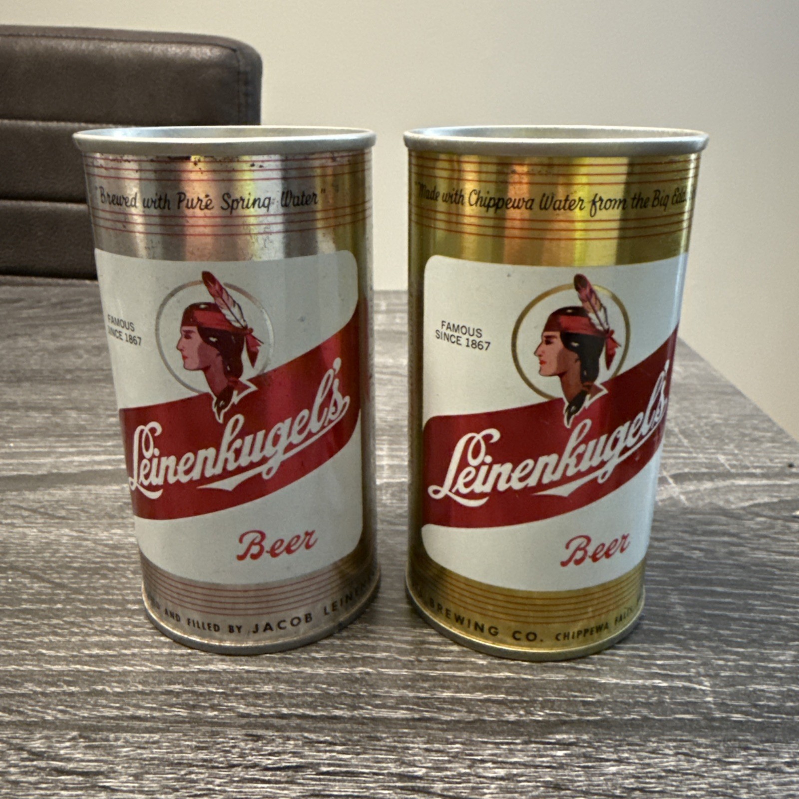 Vintage Leinenkugel\'s Pull Tab Beer Can 12 oz Lot (2)