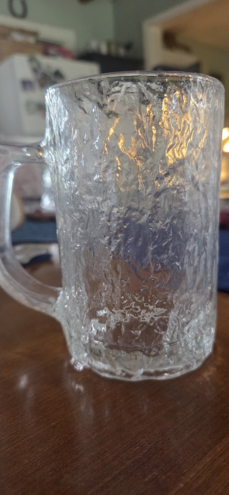 Vintage MCM Hoya Studio Nova Frostfire Glass Beer Mugs Set of 2 Ice Tree Bark Vintage MCM Hoya Studio Nova Frostfire Glass Beer Mugs Set of 2 Ice Tree Bark
