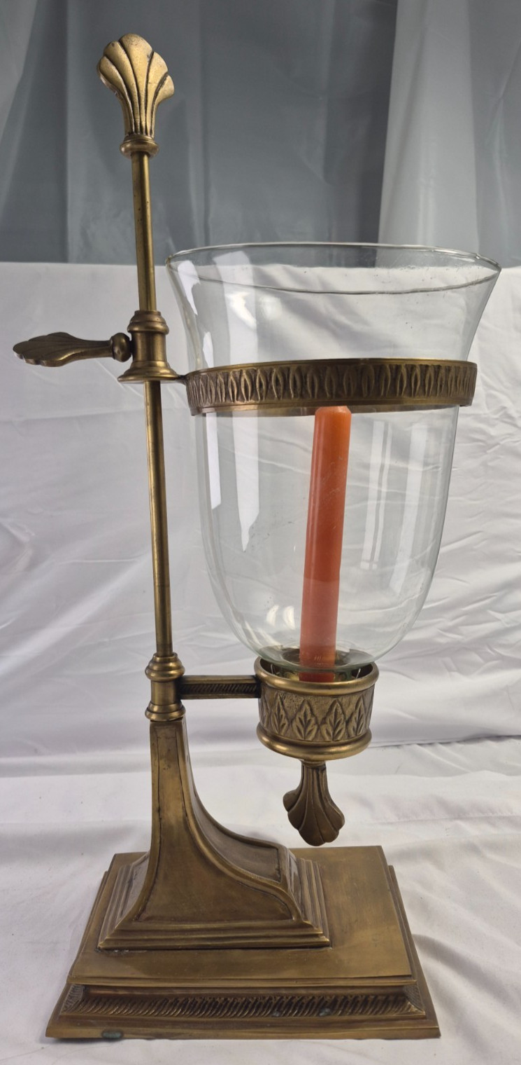 Vintage Brass Adjustable Hurricane Candle Holder 20 Vintage Brass Adjustable Hurricane Candle Holder 20