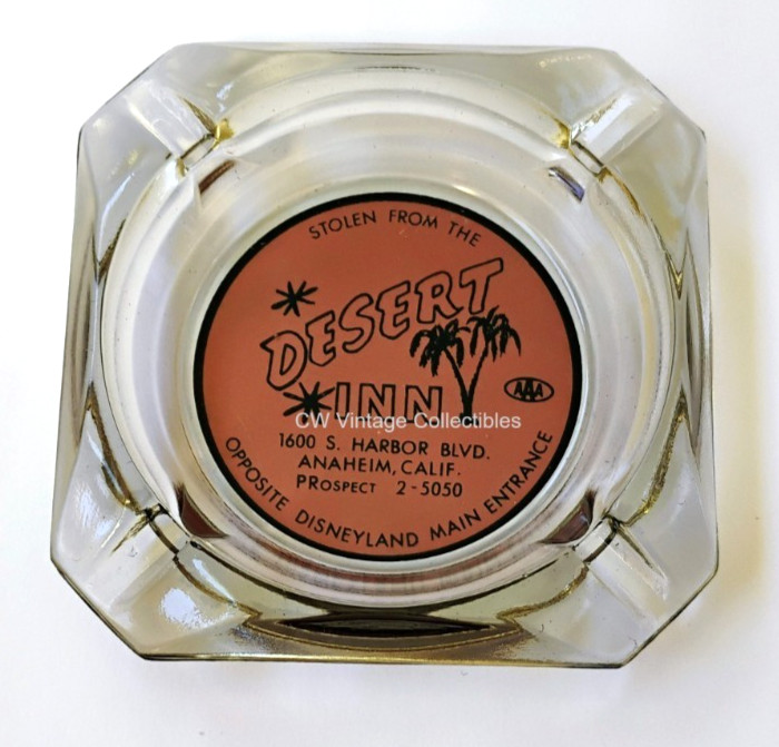 c 1950's -60's Desert Inn Motel Ashtray Harbor Rd Opposite Disneyland Anaheim CA
