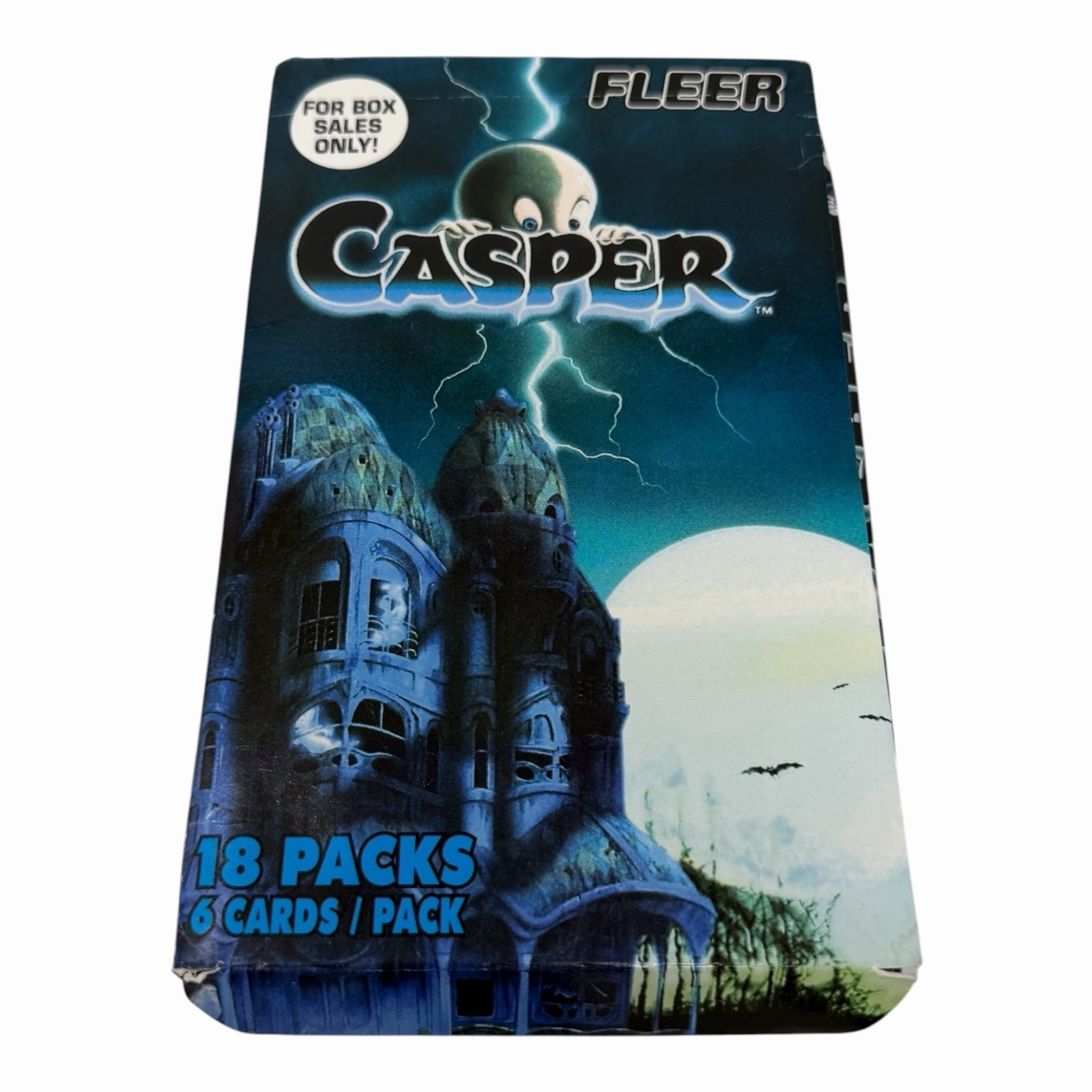 1996 Casper Trading Cards 18 Packs Fleer Movie Factory Sealed Packs with Box