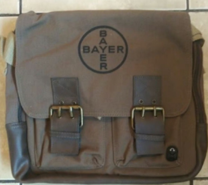 Bayer Aspirin Vintage Look Unisex Messenger Bag - New in Box - Canvas & Leather
