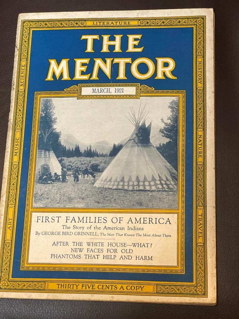 THE MENTOR MARCH 1921 FIRST FAMILIES OF AMERICA EDWARD CURTIS PHOTOS BLACKFOOT