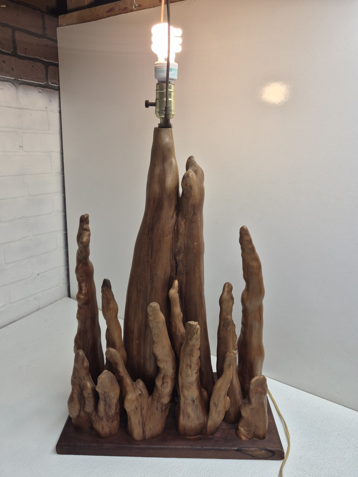 Vintage Mid Century Modern Large Cypress Knees Lamp 