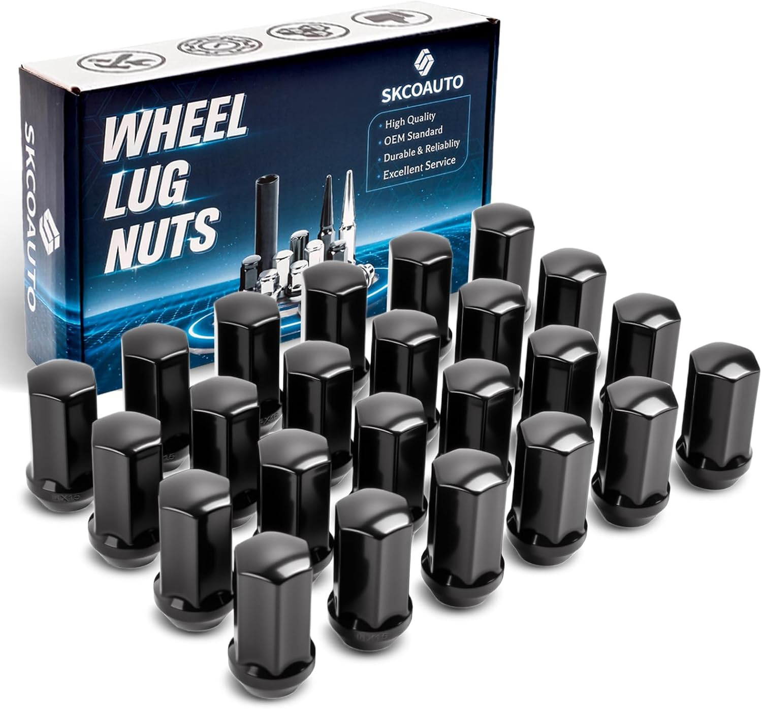24 PCS M14X1.5 Lug Nuts for F-150 Anti-Rust with Cone Seat 24 PCS M14X1.5 Lug Nuts for F-150 Anti-Rust with Cone Seat