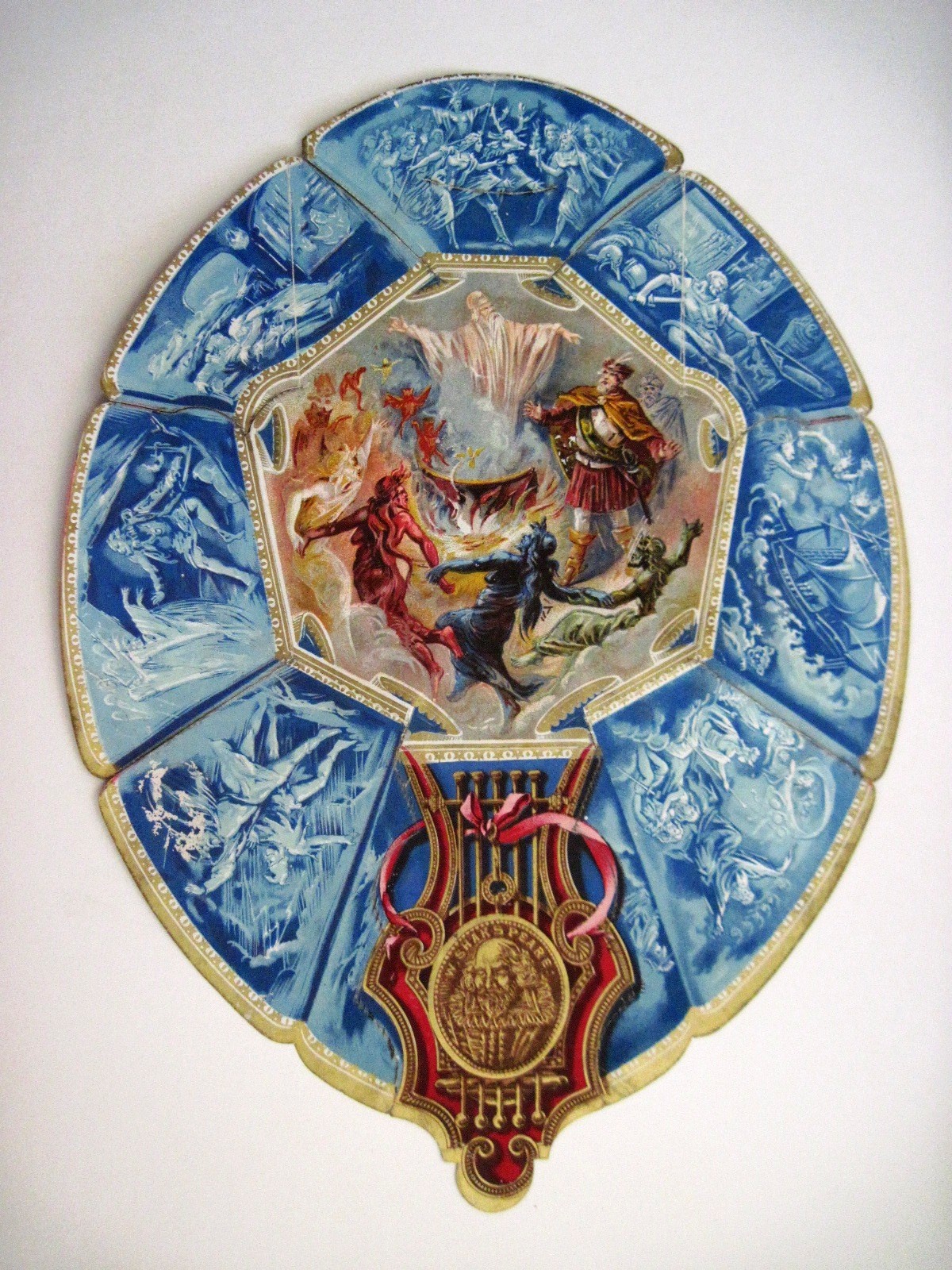 1800's W. Shakspeare Opening Print w/ Characters From Hamlet  *