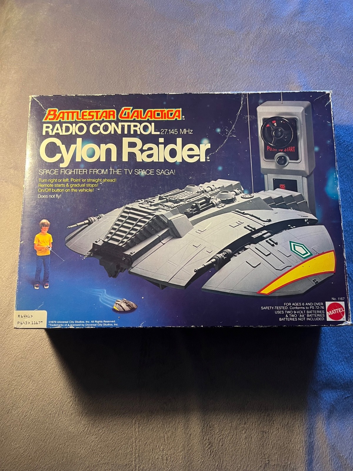 Battlestar Galactica Cylon Raider Remote Control R/C in Box Works Clean