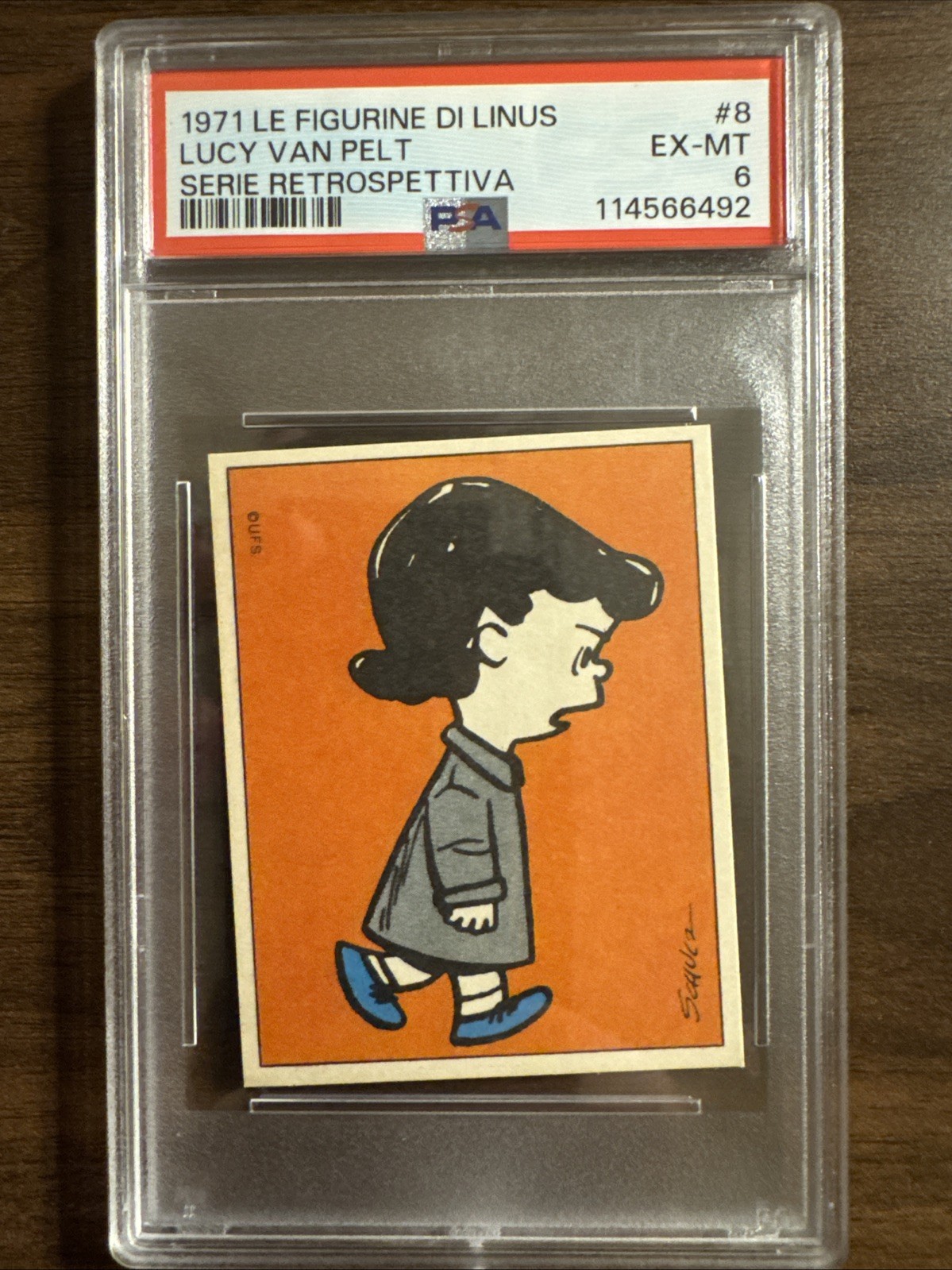 Lucy (Peanuts), 1971 Le Figurine Di Linus, #6, PSA 6