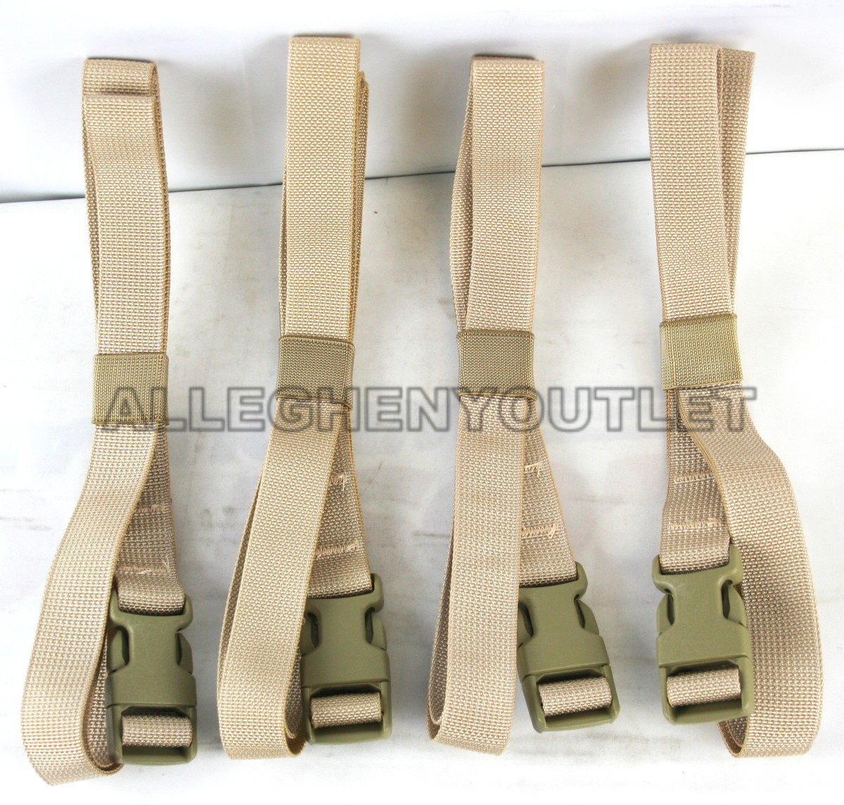 NEW 4 Molle Q/R Adjustable LASHING STRAPS Cargo Straps Desert Tan DCU 1\