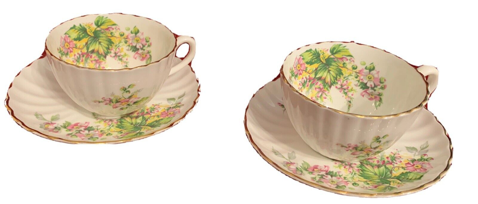 Vintage Radfords England Bone China Teacup And Saucer set of two rare offering Vintage Radfords England Bone China Teacup And Saucer set of two rare offering