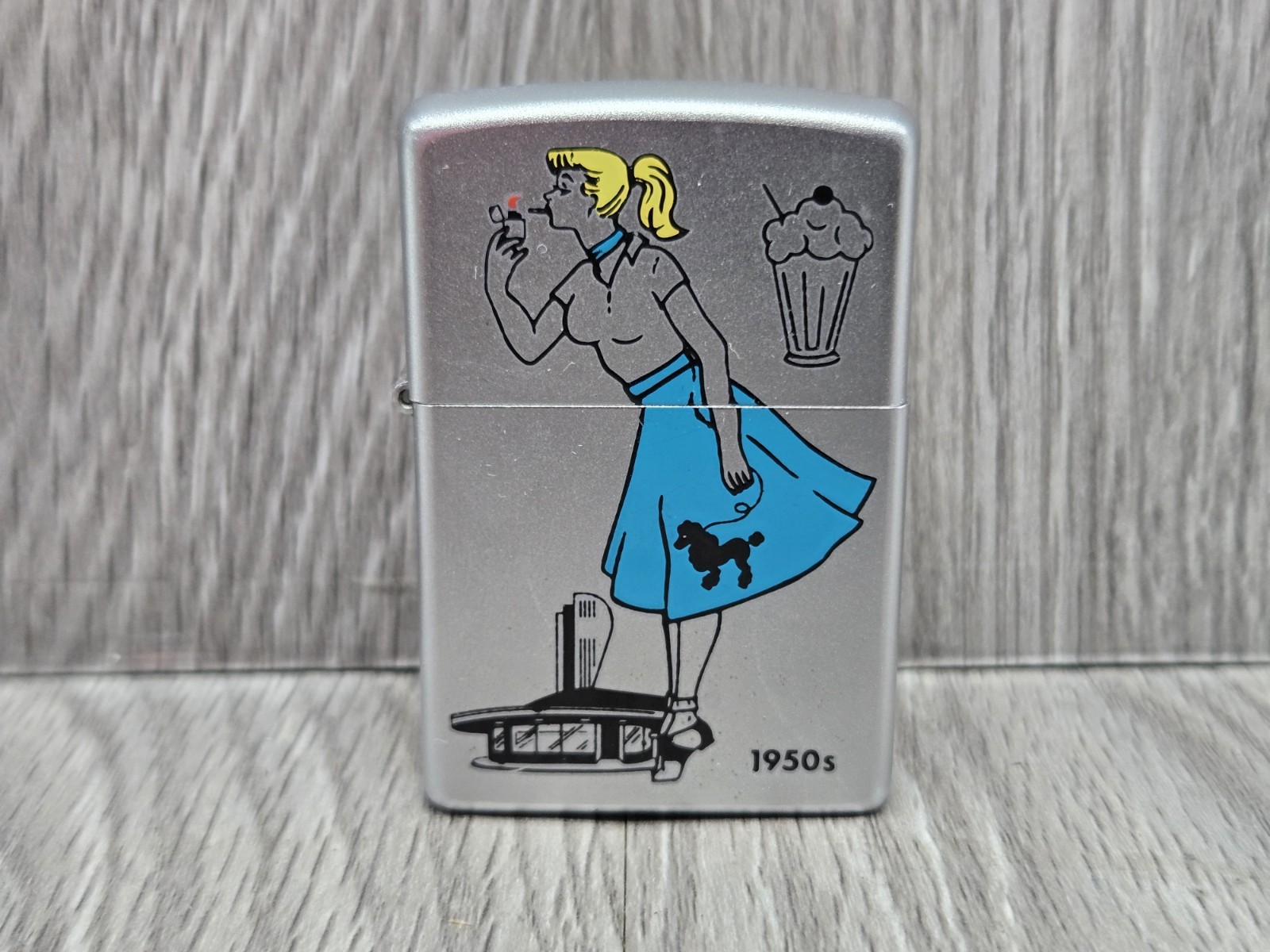 Zippo Lighter - Windy Girl 1950s - The Windproof Beauty - 50's - Poodle Skirt