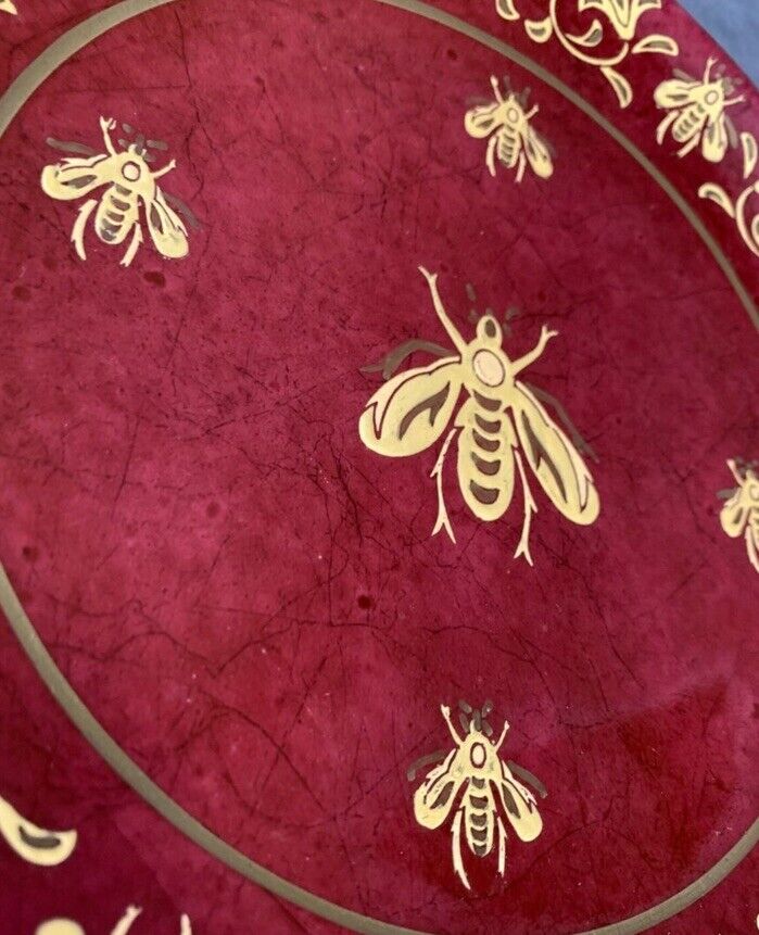 antique bee plate