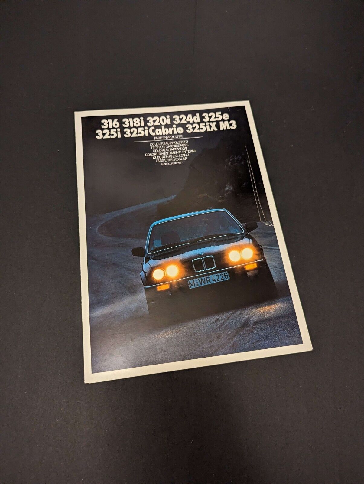 BMW E30 Price Sheet Sales Brochure - German Market