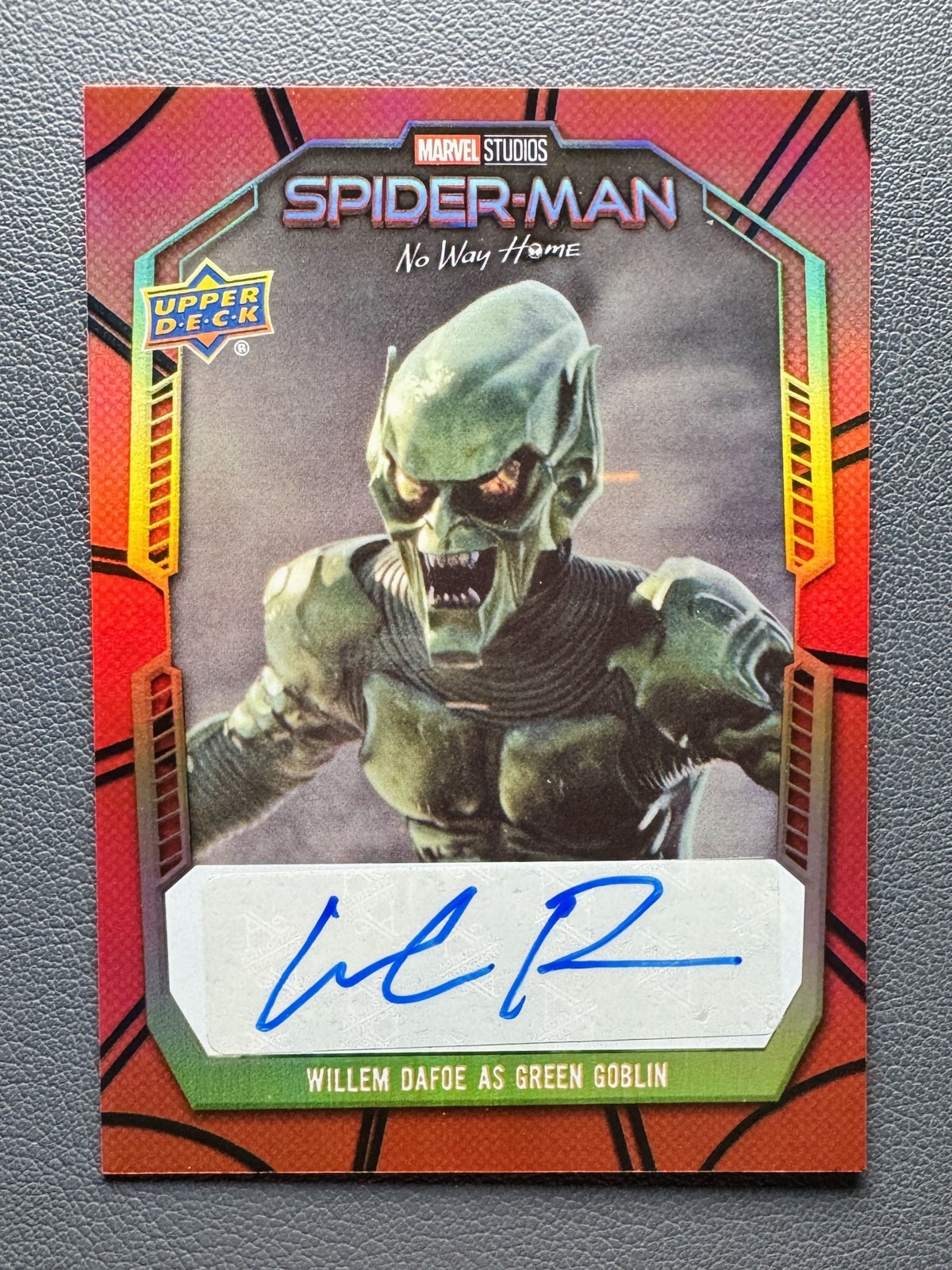 2023 Upper Deck Spider-Man No Way Home Willem Dafoe Green Goblin Ensemble Auto