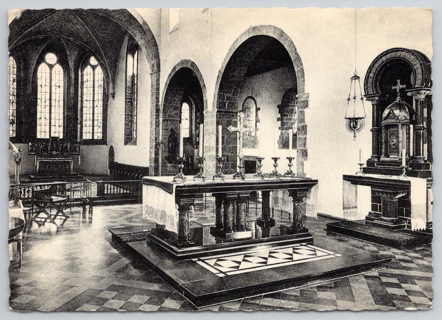Hastière Notre-Dame Collegiate Church Belgium Gothic Choir Altar 1967 Postcard