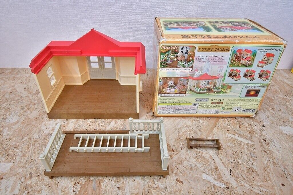Sylvanian Families Wonderful Nice House On The Terrace Complete USED with BOX