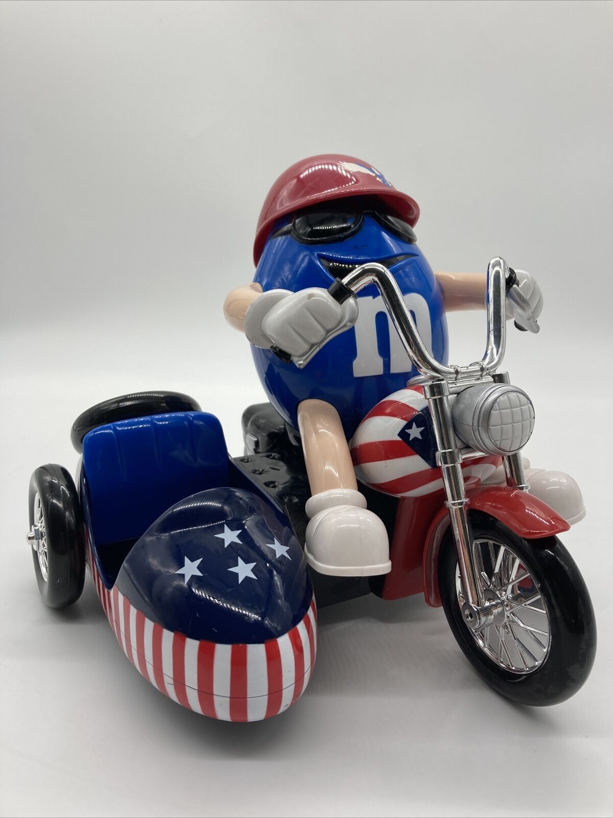 M&M Blue Motorcycle Candy Dispenser M&M - Collectable and Patriotic