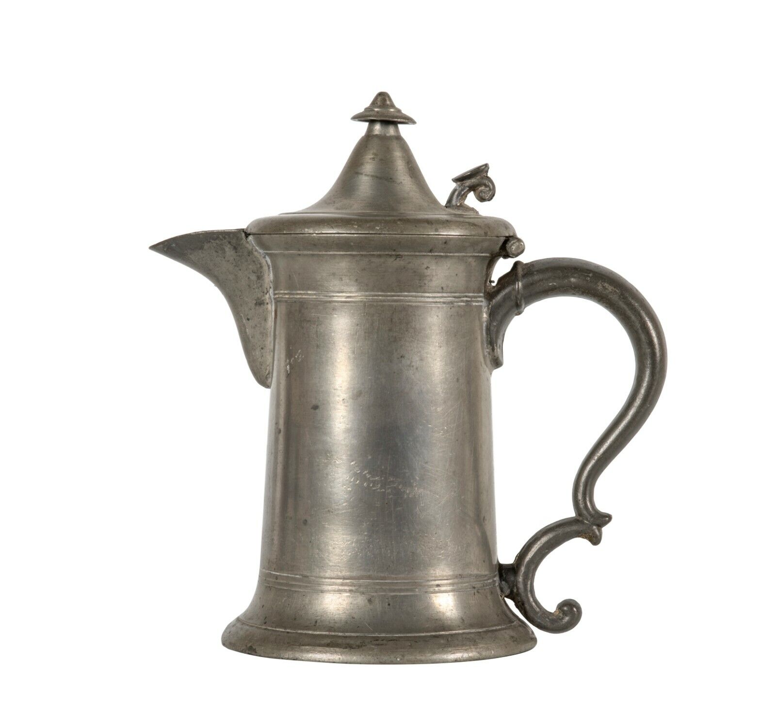 An Antique 19th Century Pewter Tea Pot