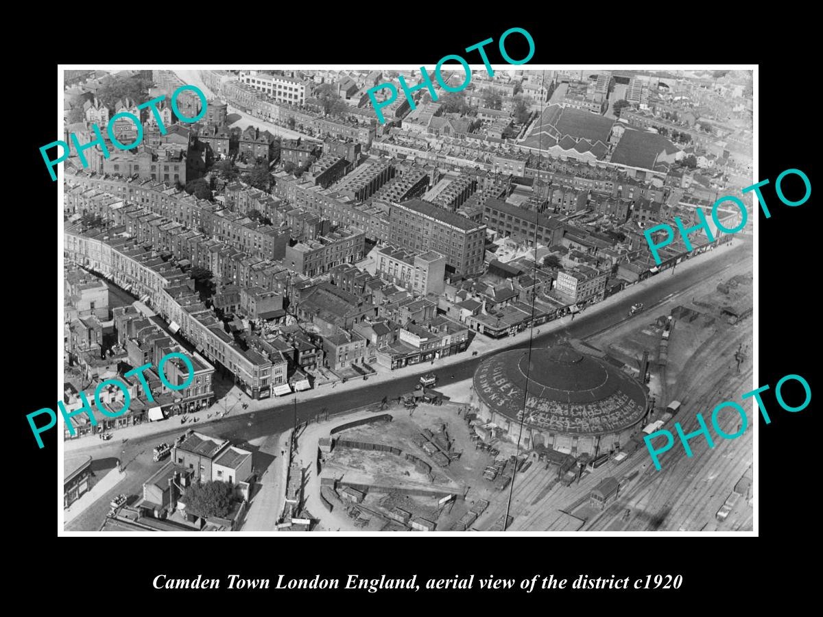 Camden Town London England District Aerial View c1920 Old Large Historic Photo
