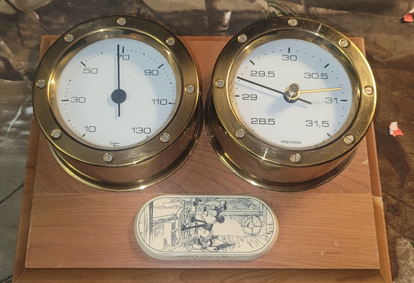RARE Disney's Steamboat Willie Mickey West Germany Baro. Therm. Weather Station RARE Disney's Steamboat Willie Mickey West Germany Baro. Therm. Weather Station