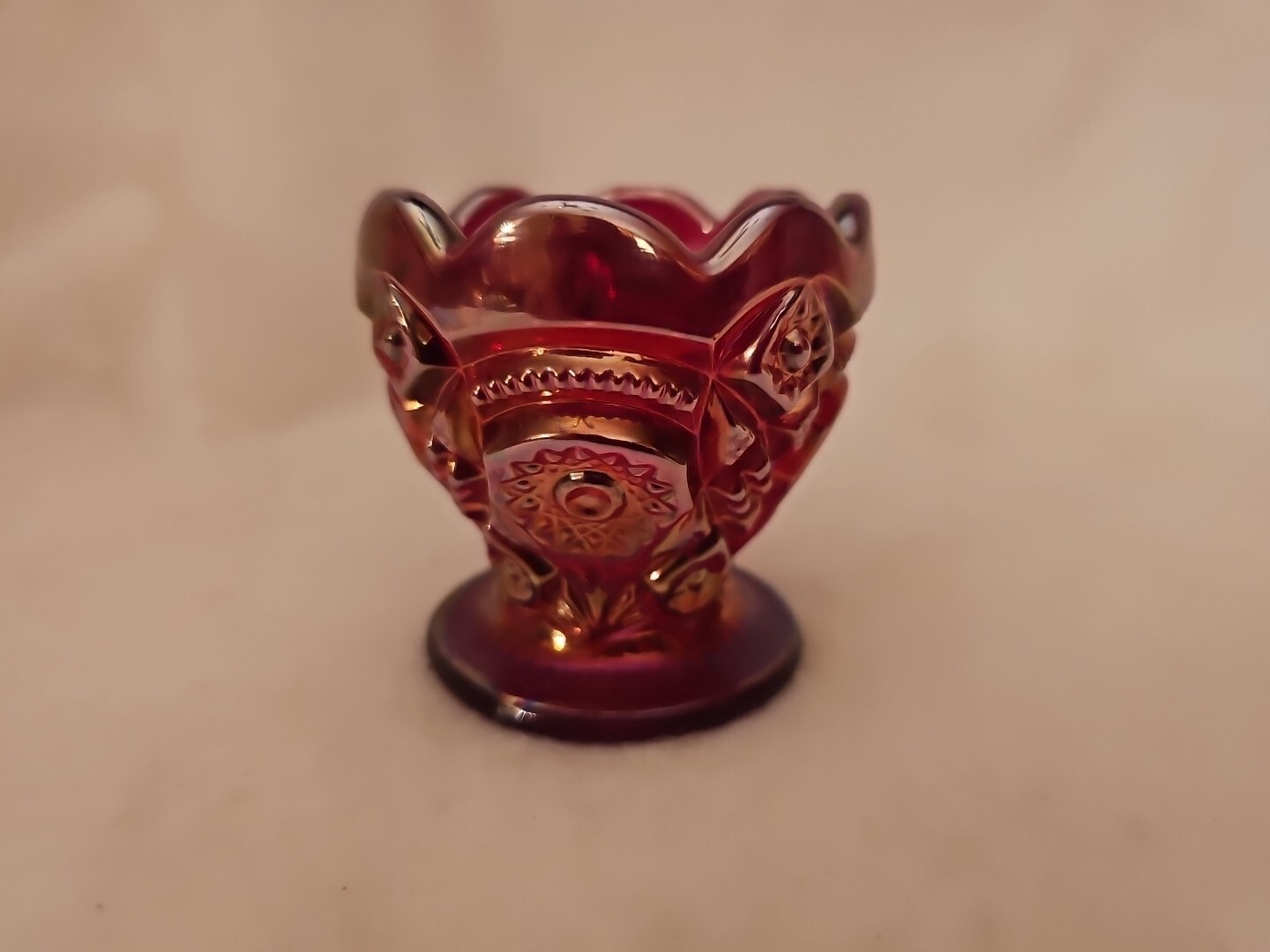 Vintage Amberina LE Smith Pedestal Compote
