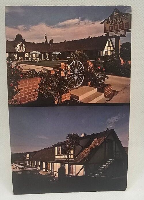VTG Ephemera Postcard Unposted Solvang California 1st hotel lodge 