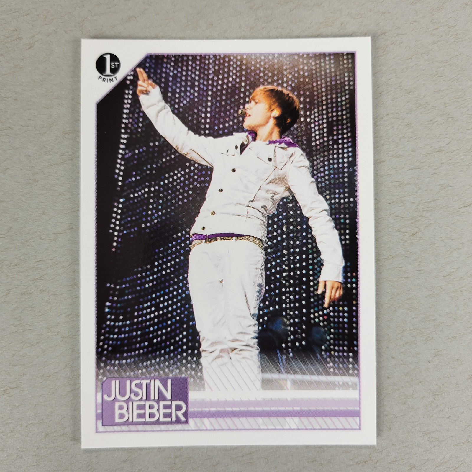 2010 Panini Justin Bieber 1st Print Trading Card #63 2010 Panini Justin Bieber 1st Print Trading Card #63