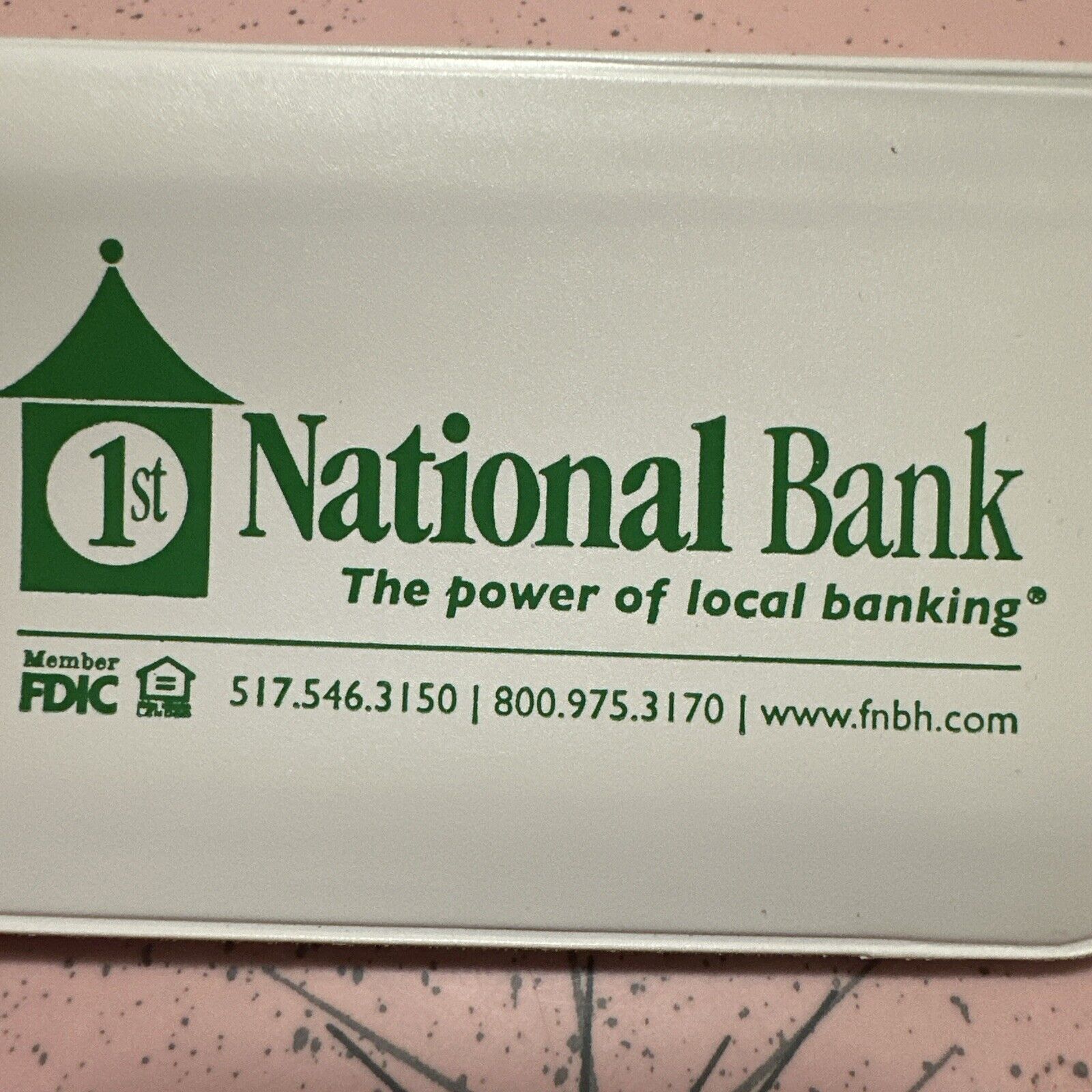 Vtg First National Bank In Howell Michigan Debit Card Register Cover Wallet Mini