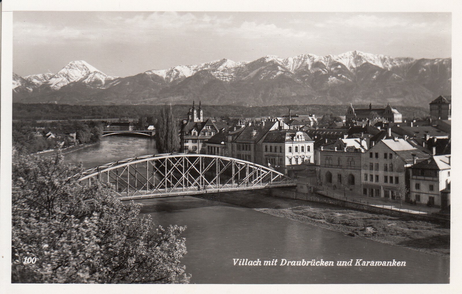 Postcard - Villach with Draubücken (25)