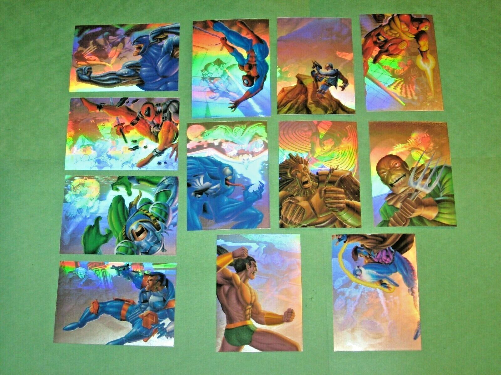 1995 FLAIR MARVEL ANNUAL HOLOBLAST INSERT HOLOGRAM 12 CARD SET DEADPOOL VENOM