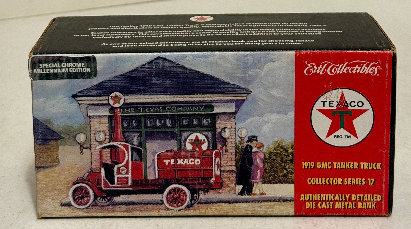 Chrome Texaco 1919 GMC Tank Trucker ERTL Collectibles New In Box #19812P