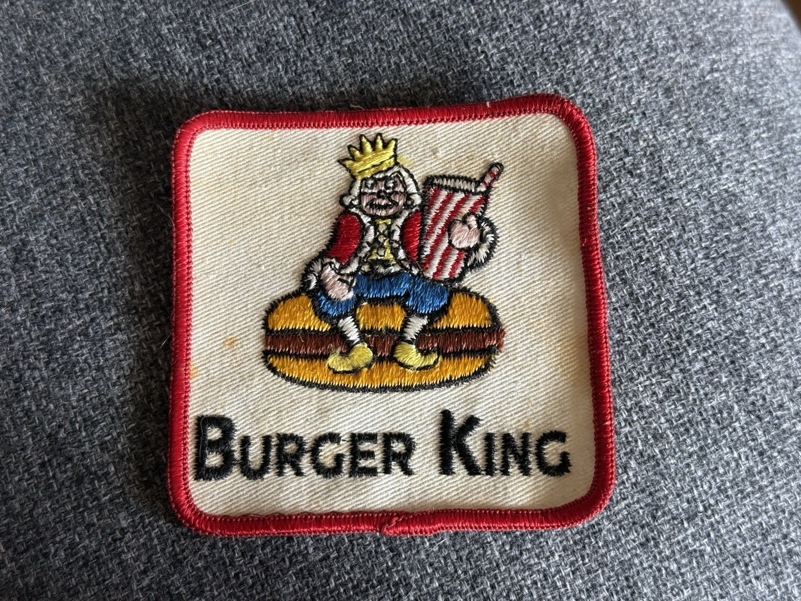Vtg 60s Burger King Patch New Old Stock 1960's Fast Food Restaurant