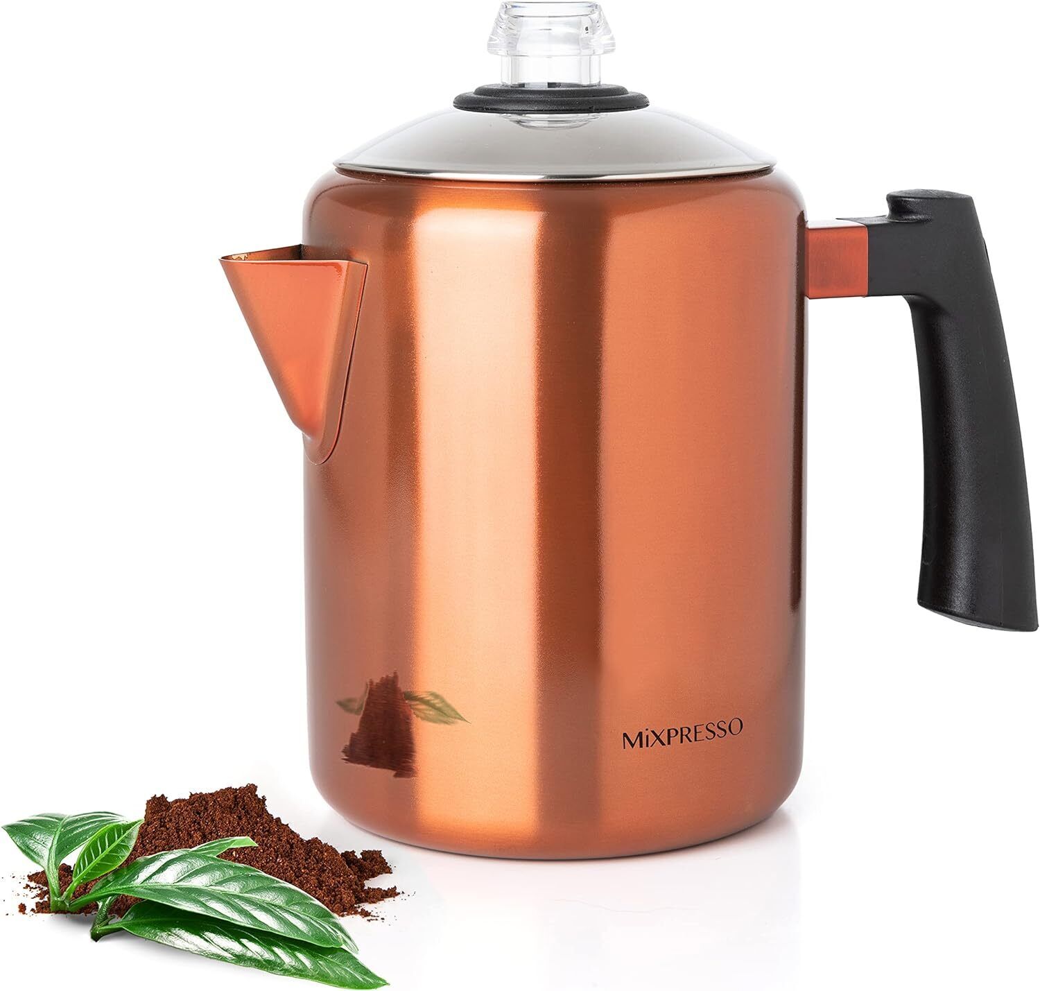 Mixpresso Stainless Steel Stovetop Coffee Percolator, Percolator Coffee Pot,