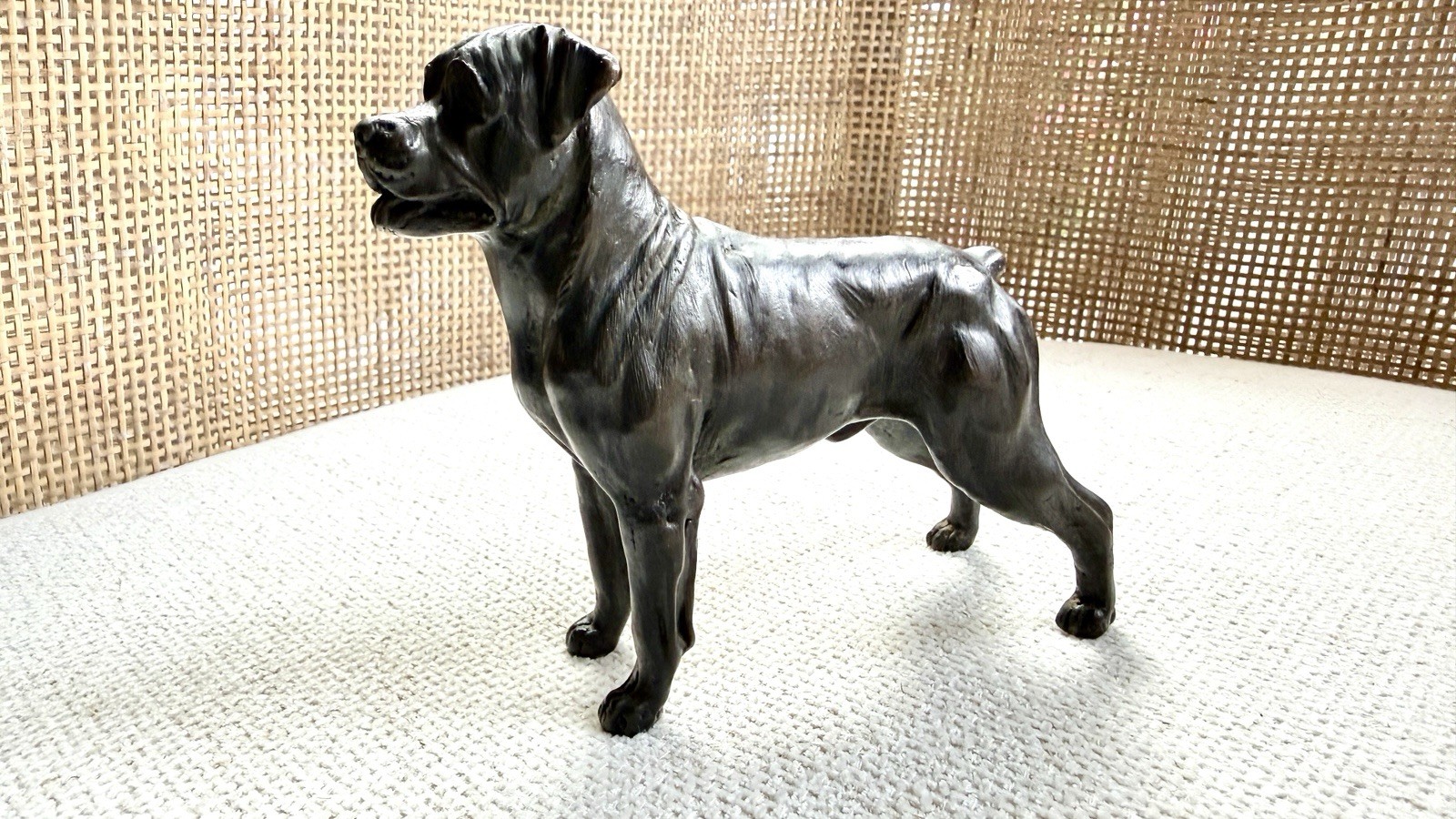 Tony Acevedo Signed Rottweiler Bronze Cold Cast Dog Figurine Heavy Collectible
