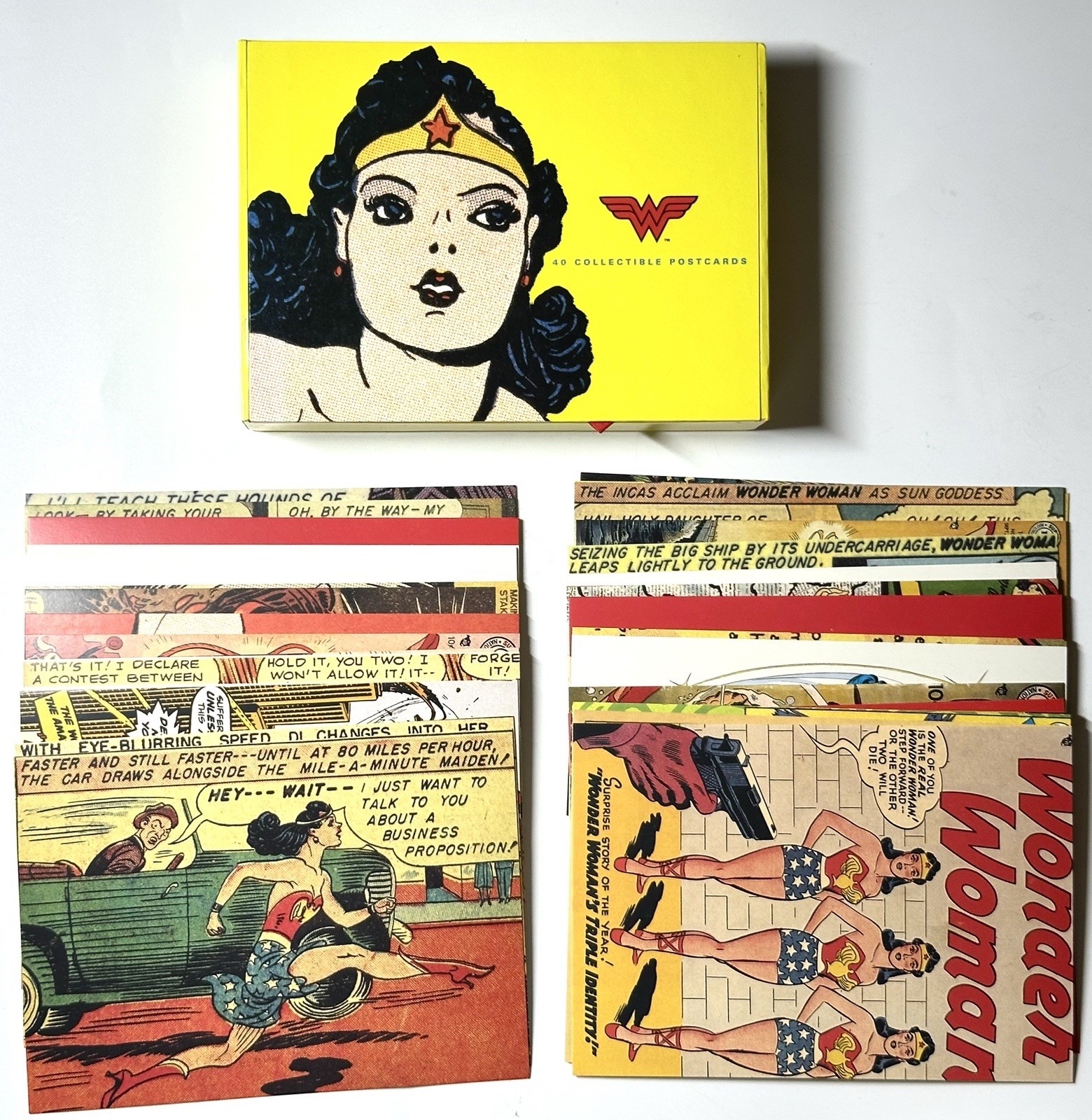 Wonder Woman 40 Collectible Postcards Complete Unused Box Set 2001 DC Comics