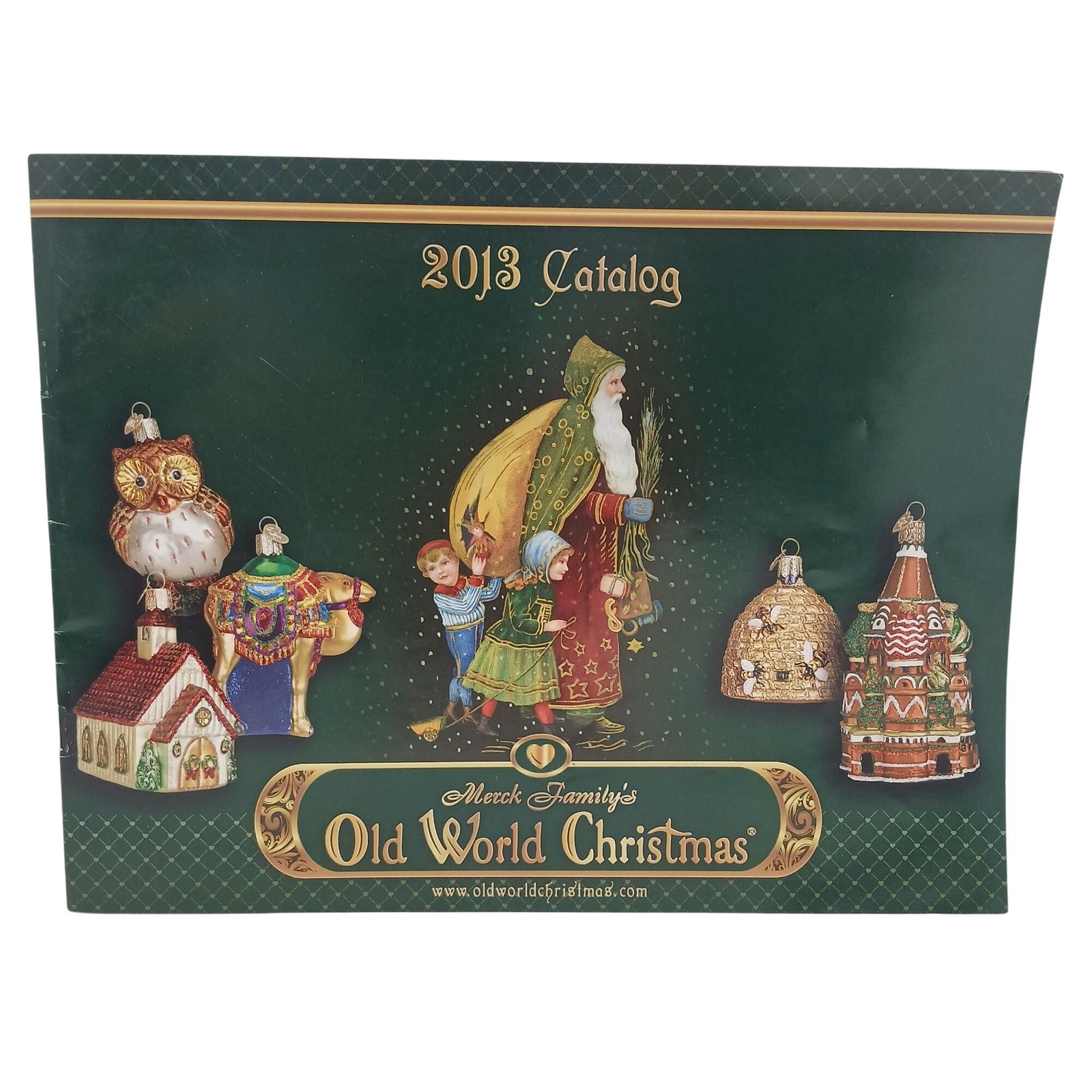 Merck Familys Old World Christmas 2013 Glass Ornament Catalog Reference #D-23B