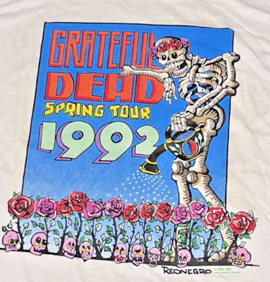 Grateful Dead Spring tour 1992 shirt XL~ GDM/Reonegro/Brokum. Never worn, washed