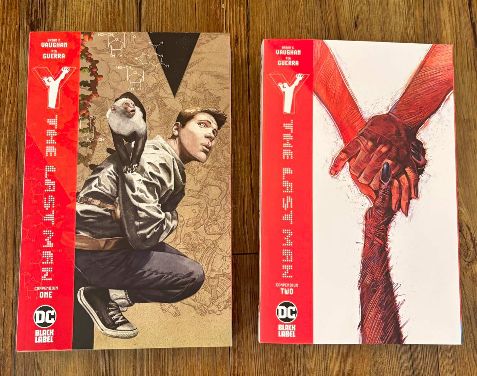 DC Comics Y: The Last Man Compendium Book One & Two TPB Graphic Novels Set (2)