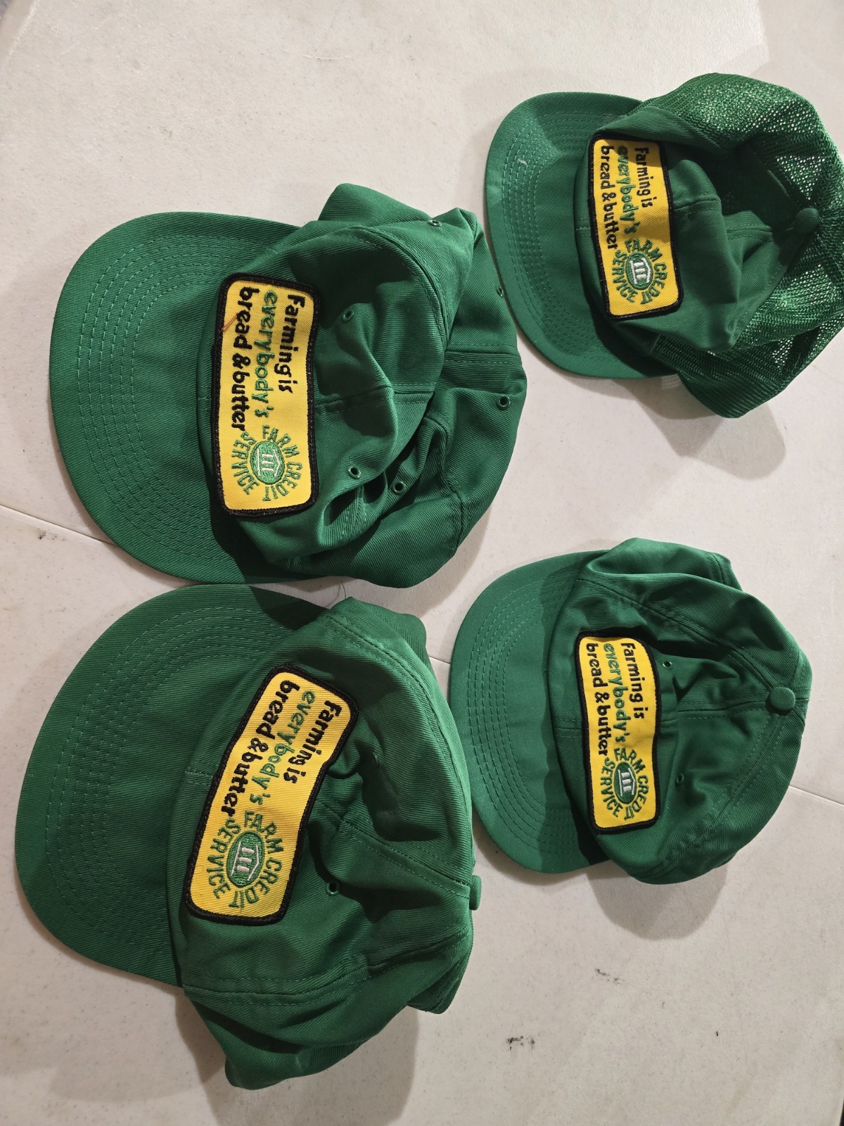 Lot Of 4 Farm Credit Service Hats