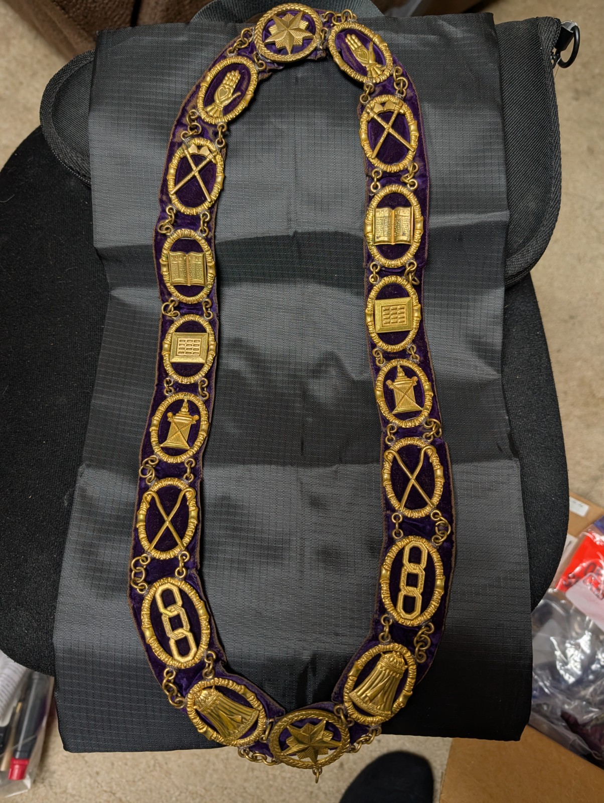 Antique IOOF Encampment chain collar
