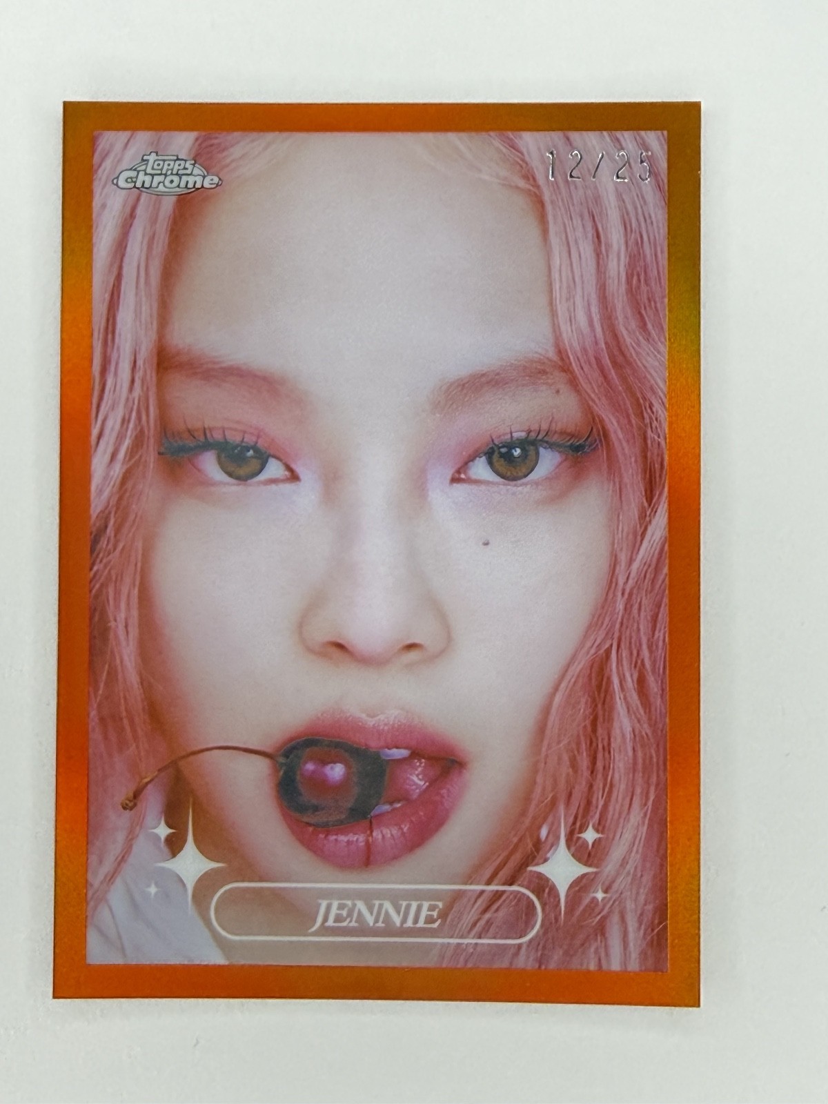 2026 Topps Chrome X Jennie #CC5 Orange Refractor /25 Chromium Close-Ups Insert