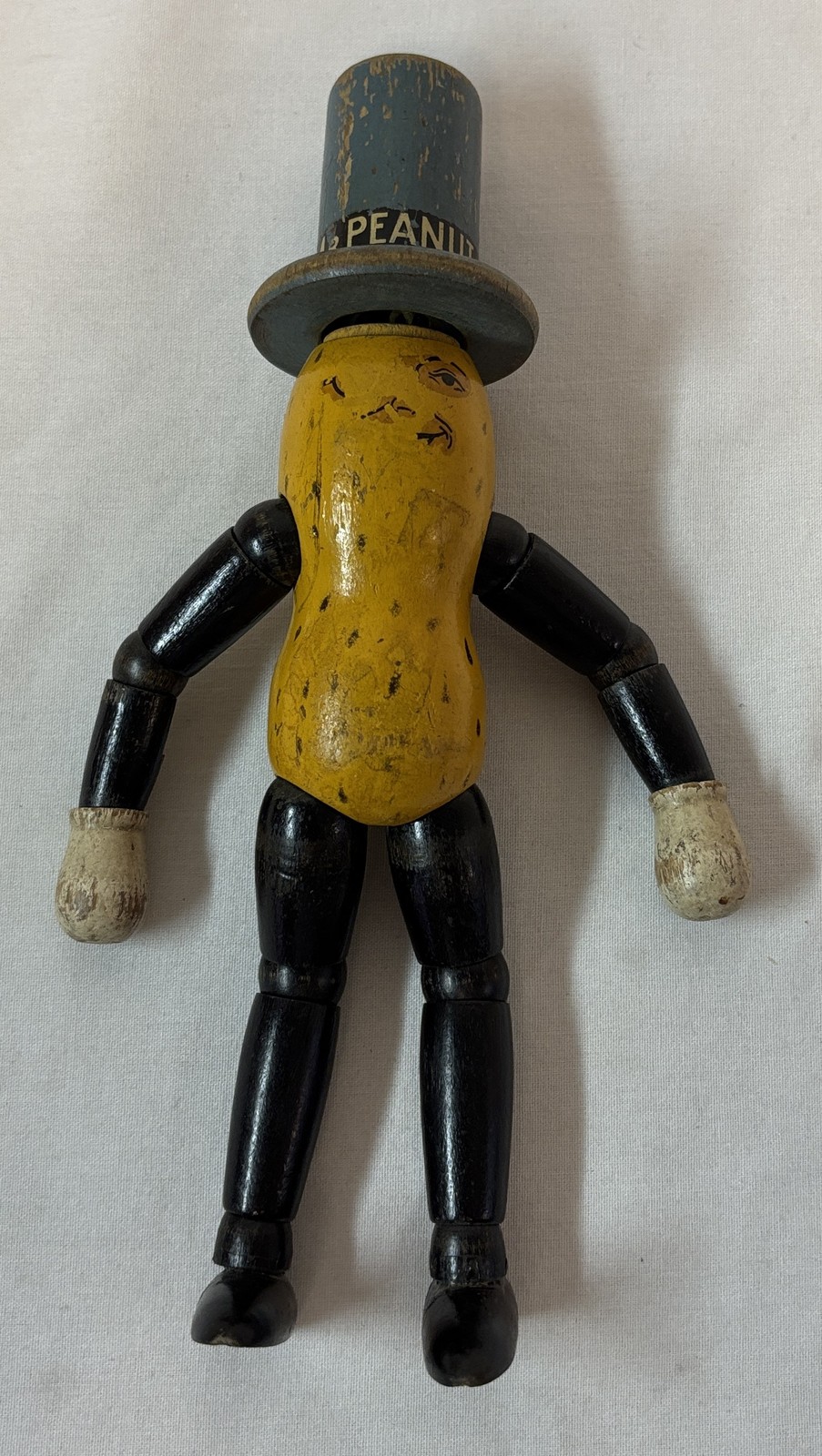 antique wooden articulated doll MR PEANUT ~ 9 inches high