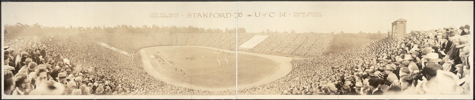 Stanford Stadium Palo Alto California 1925 Big Game Stanford vs UC Football